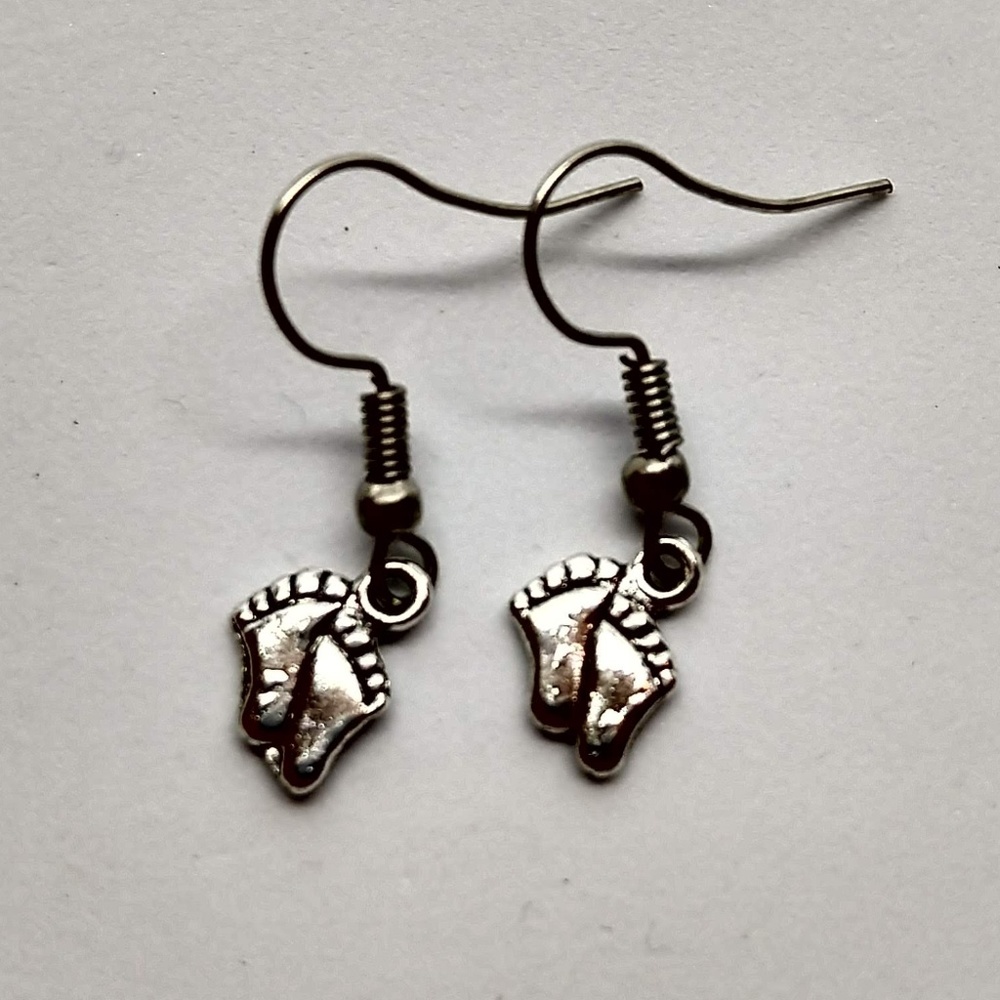 5/$20 Cute baby feet foot print earrings